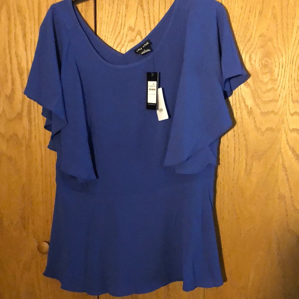 City Chic  Short Sleeve Top  Size Small